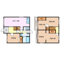 下村町ブロックス借家の物件間取画像